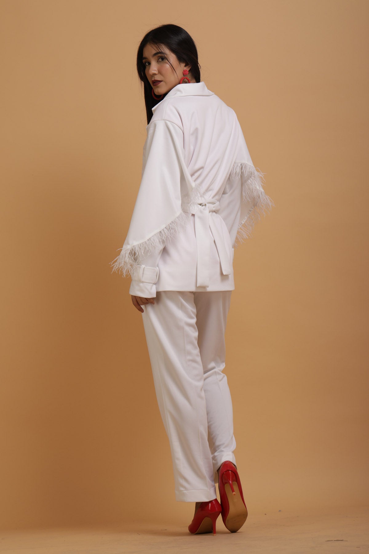 White Crepe Co-ord Set