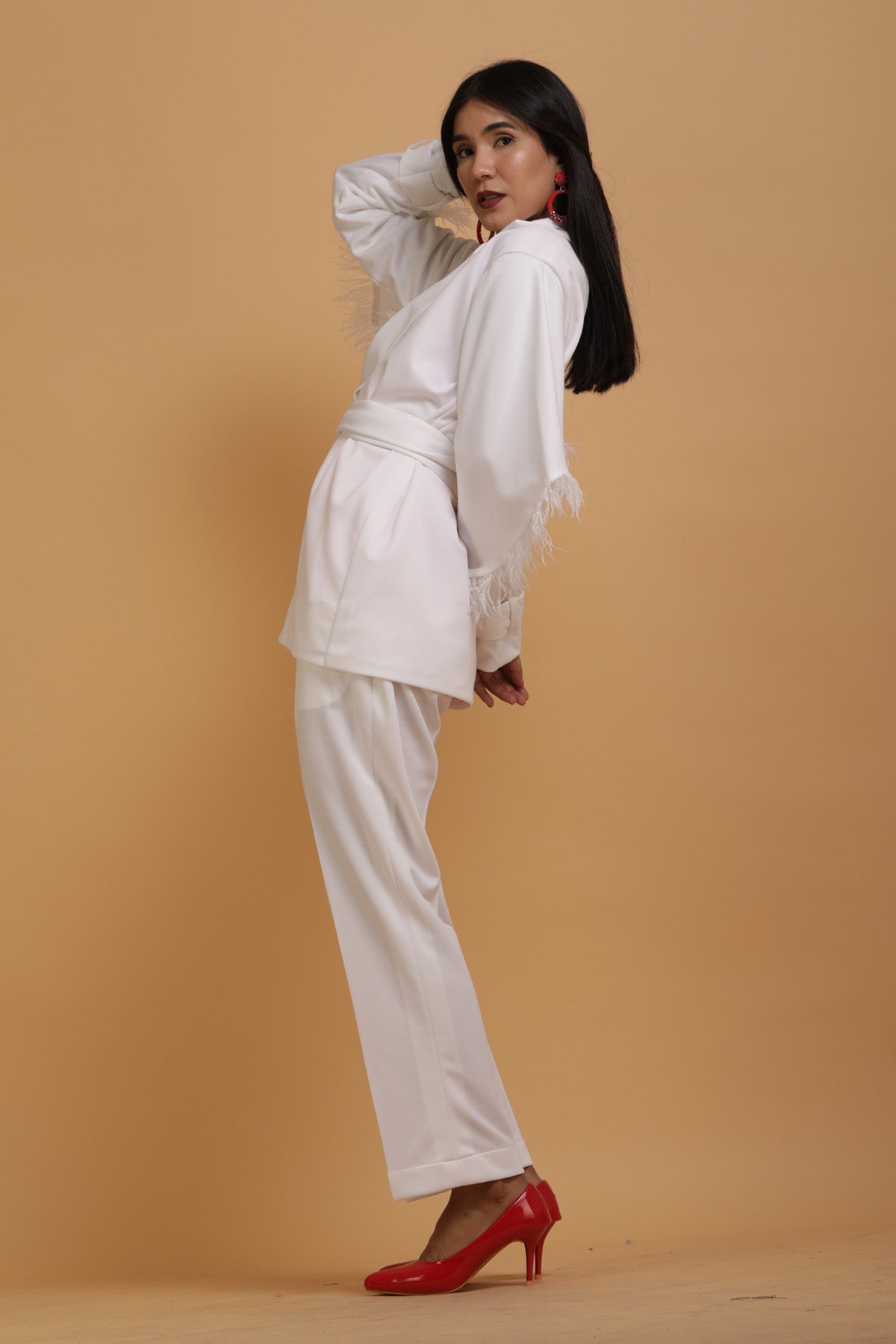 White Crepe Co-ord Set