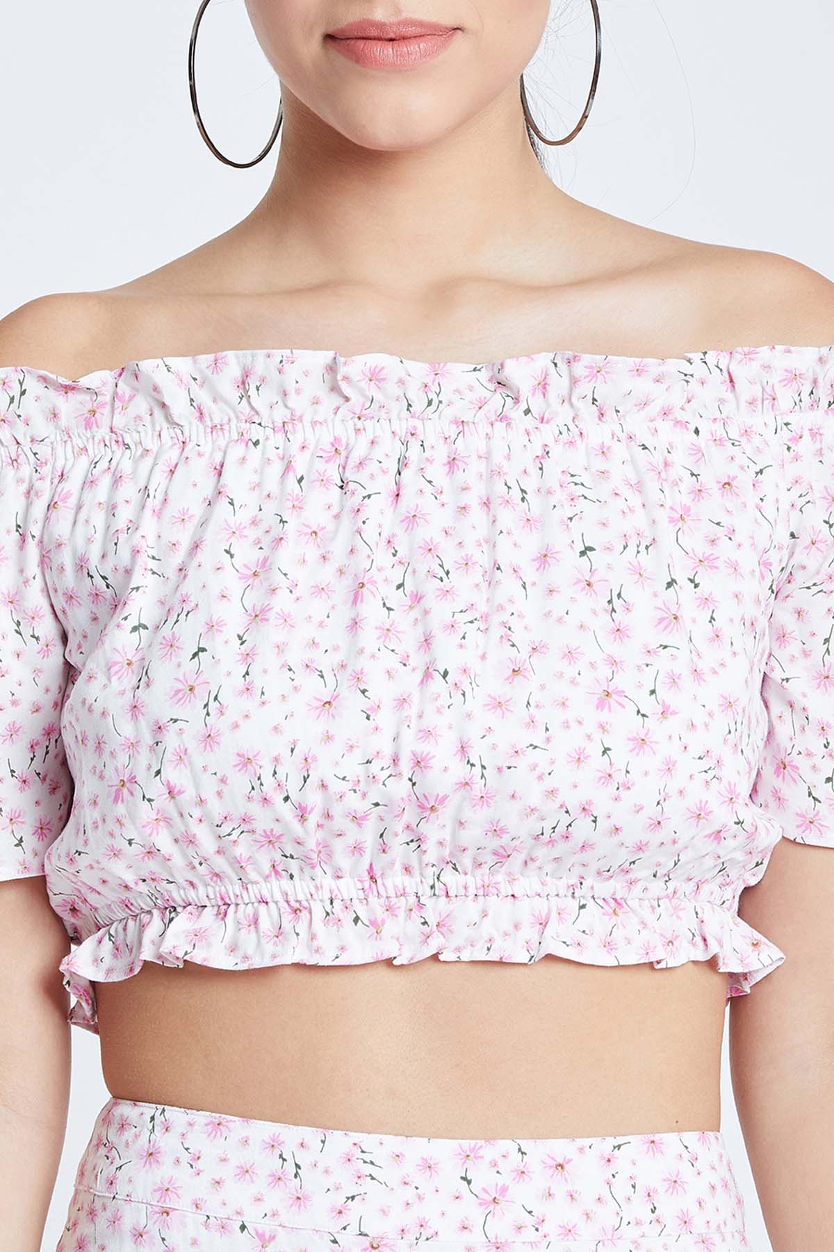 White Daisy Print Co-ord Set