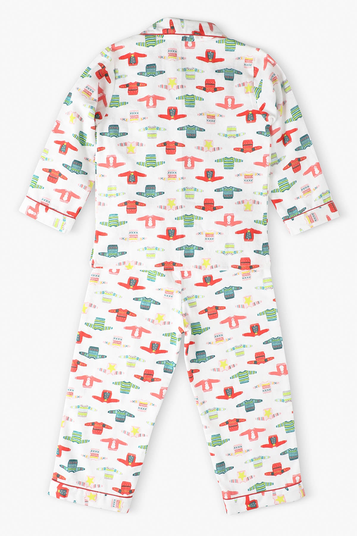 White Full Sleeves Sleepwear