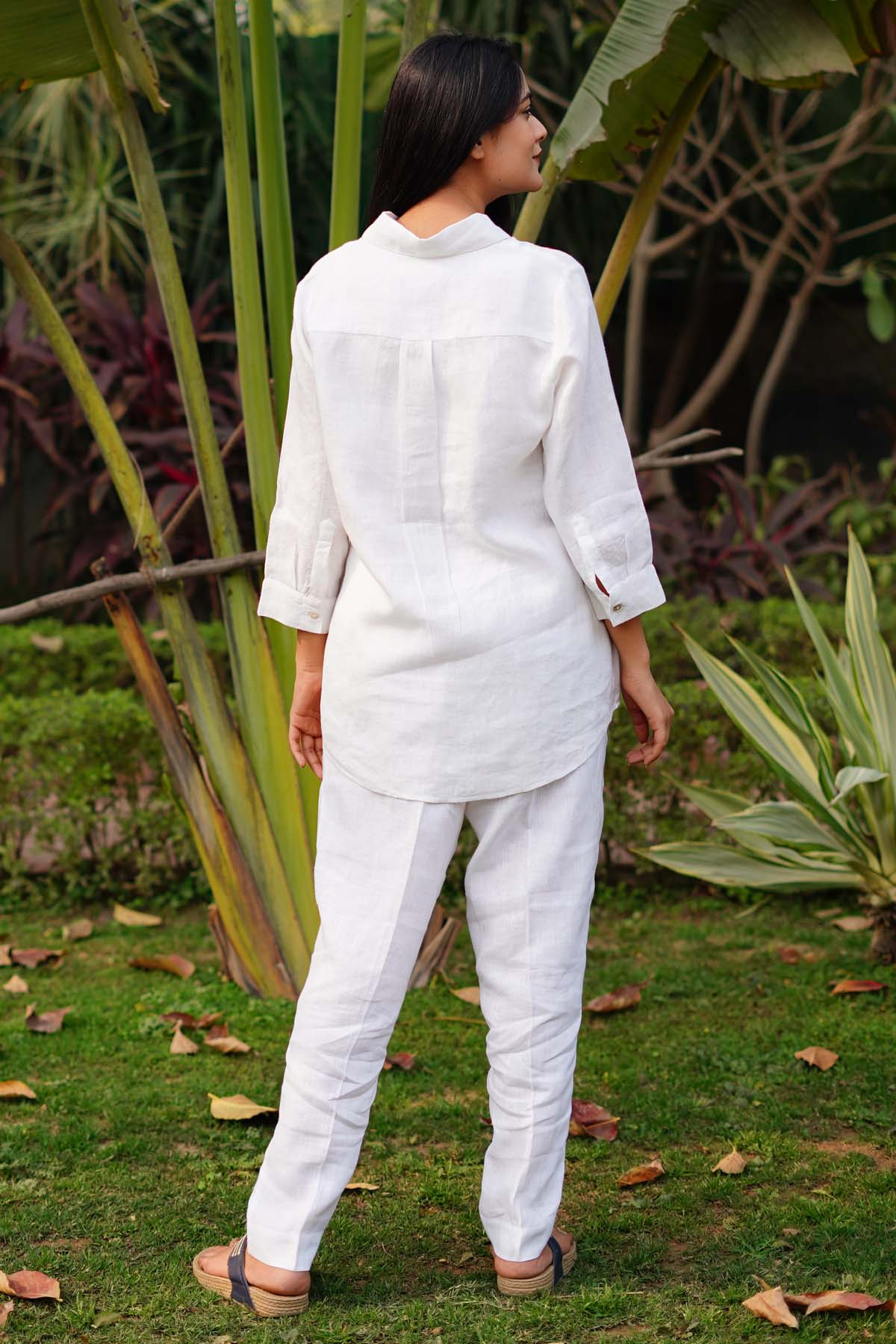 White Loose fit Linen Shirt