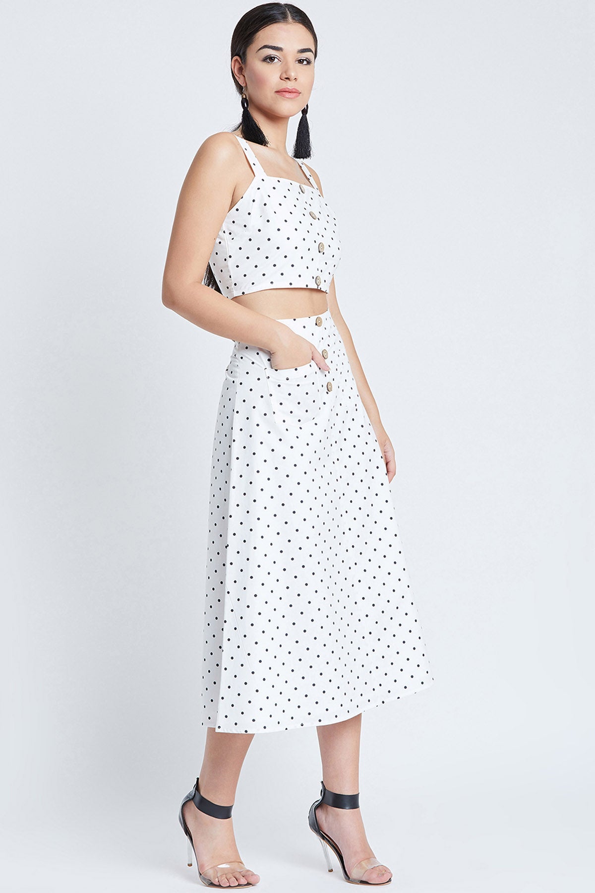 White Polka Dot Co-ord Set
