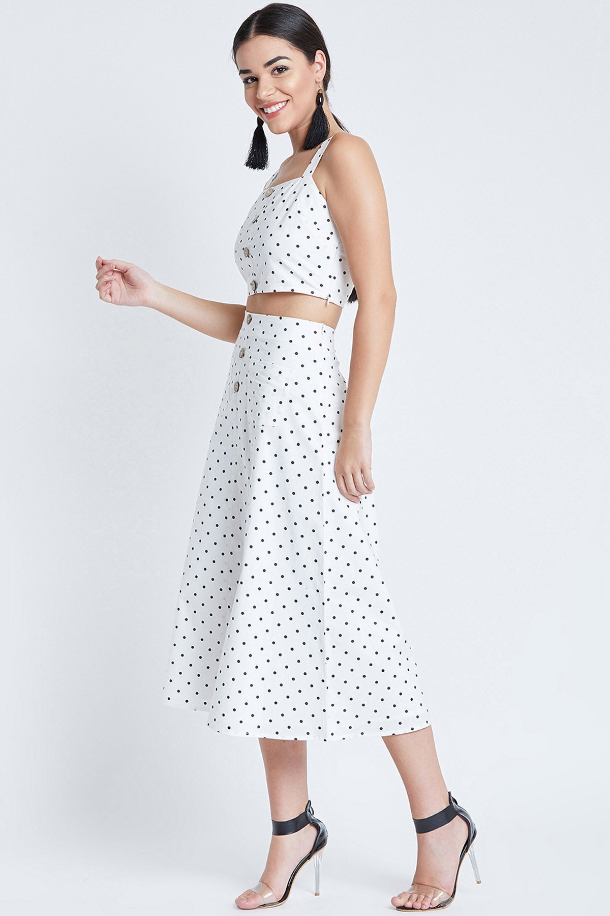 White Polka Dot Co-ord Set