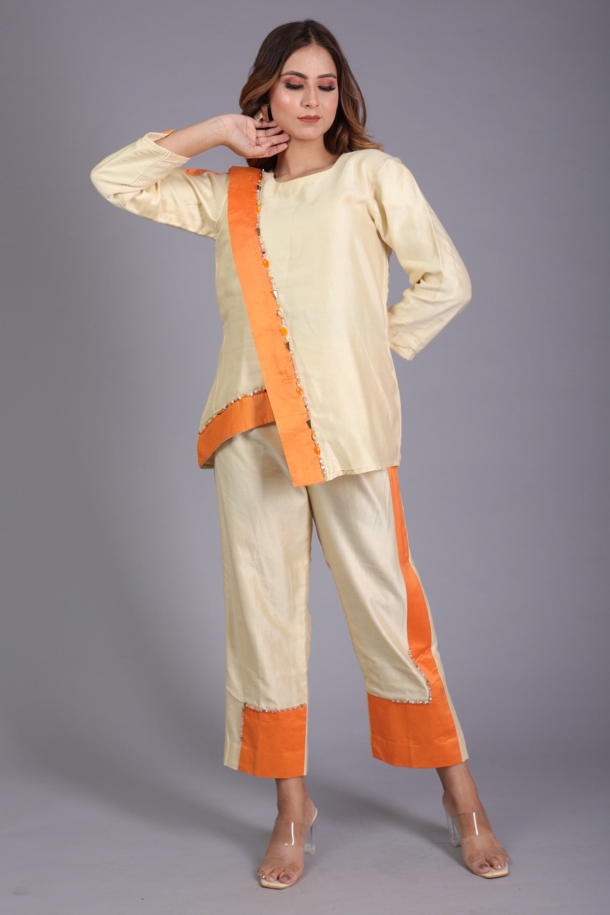 Color Block Abstract Co-ord Set