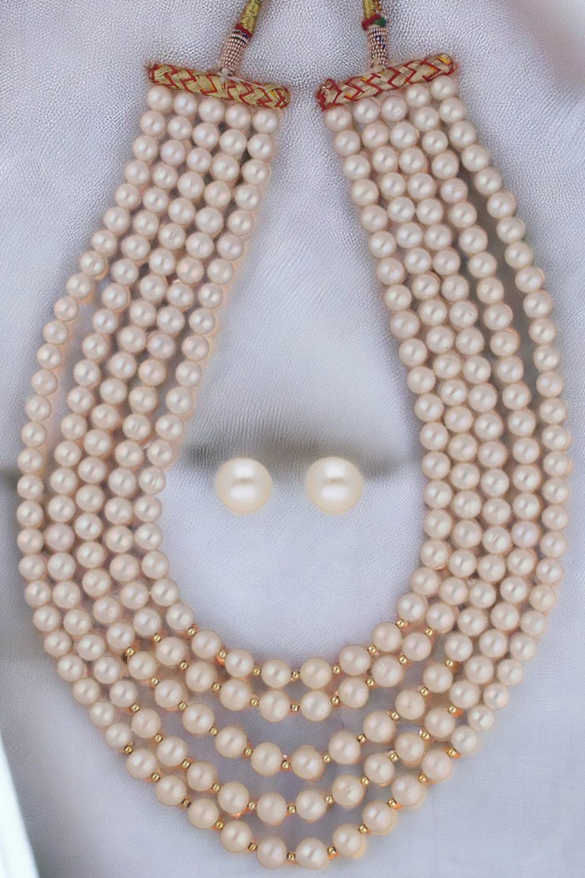 Buy White Alloy Cubic Necklace Set for women by J Pearls online available at scrollnshops
