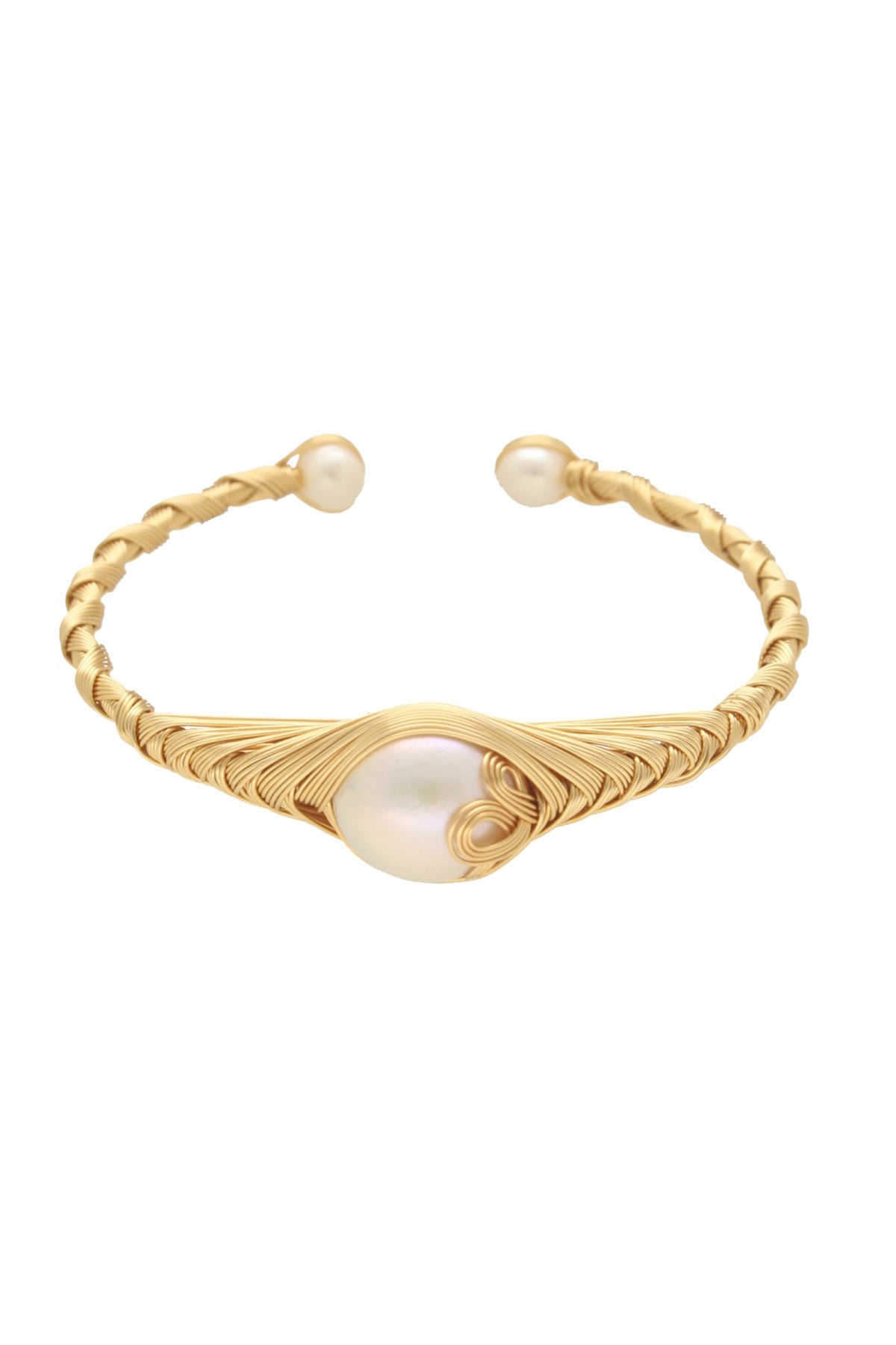 White Alloy Freshwater Bracelet