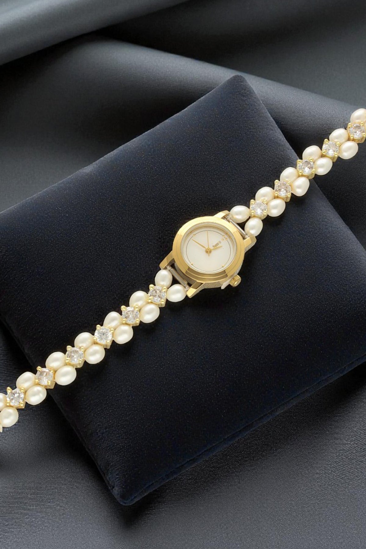 Buy White Alloy Oval Pearl Watch for women by J Pearls online available at scrollnshops