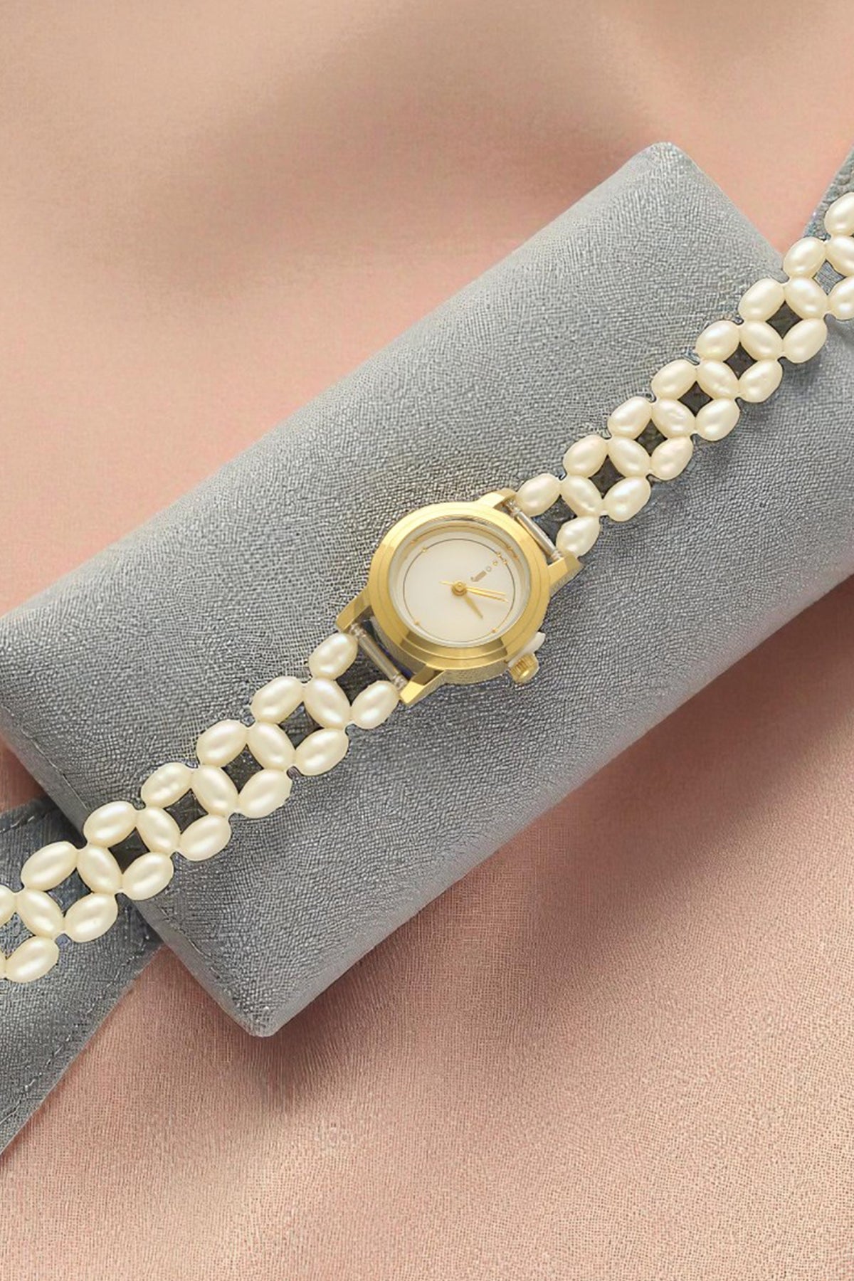 Buy White Alloy Oval Pearls Watch for women by J Pearls online available at scrollnshops
