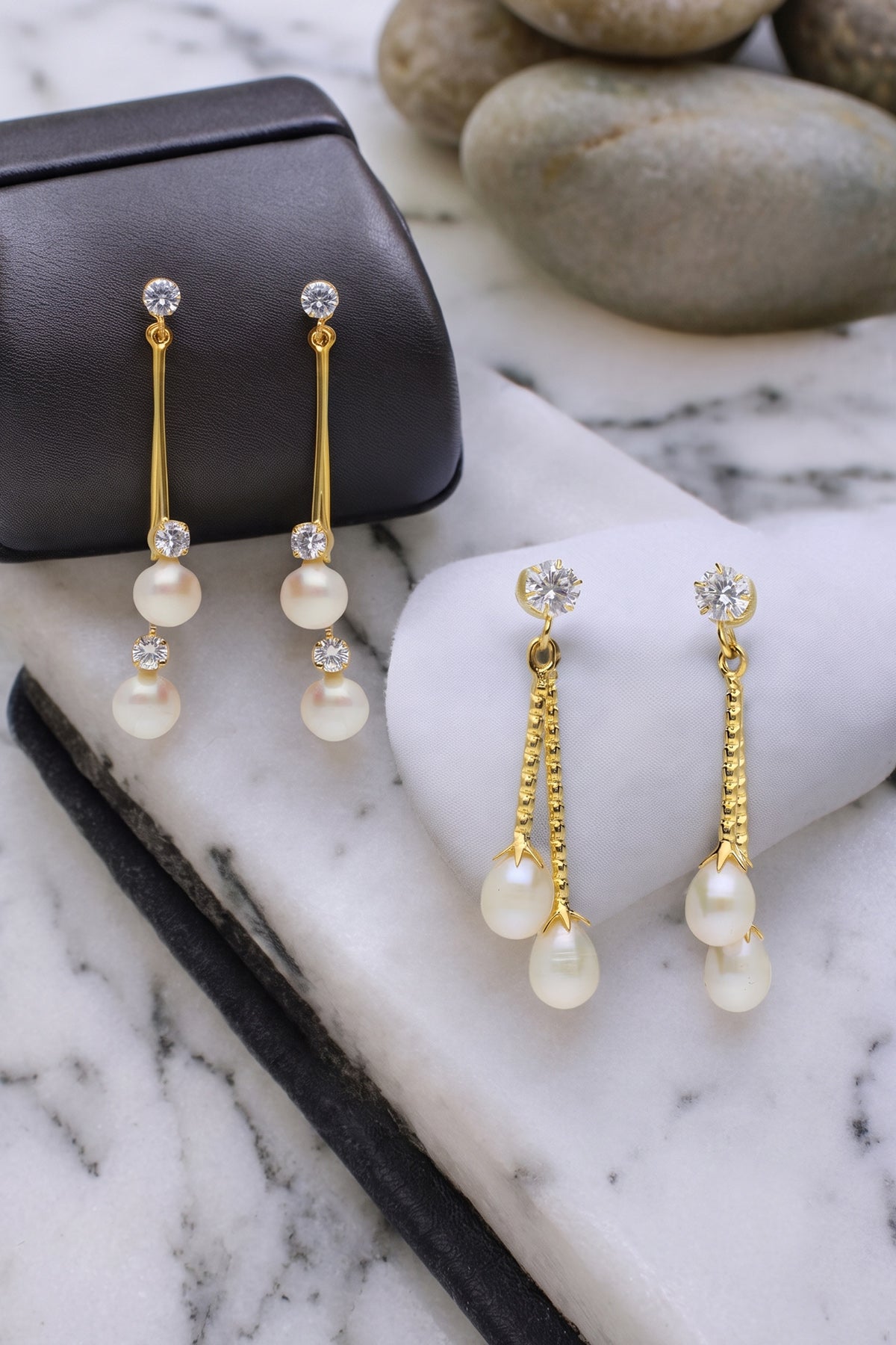 Buy White Alloy Oval Shape Earring for women by J Pearls online available at scrollnshops