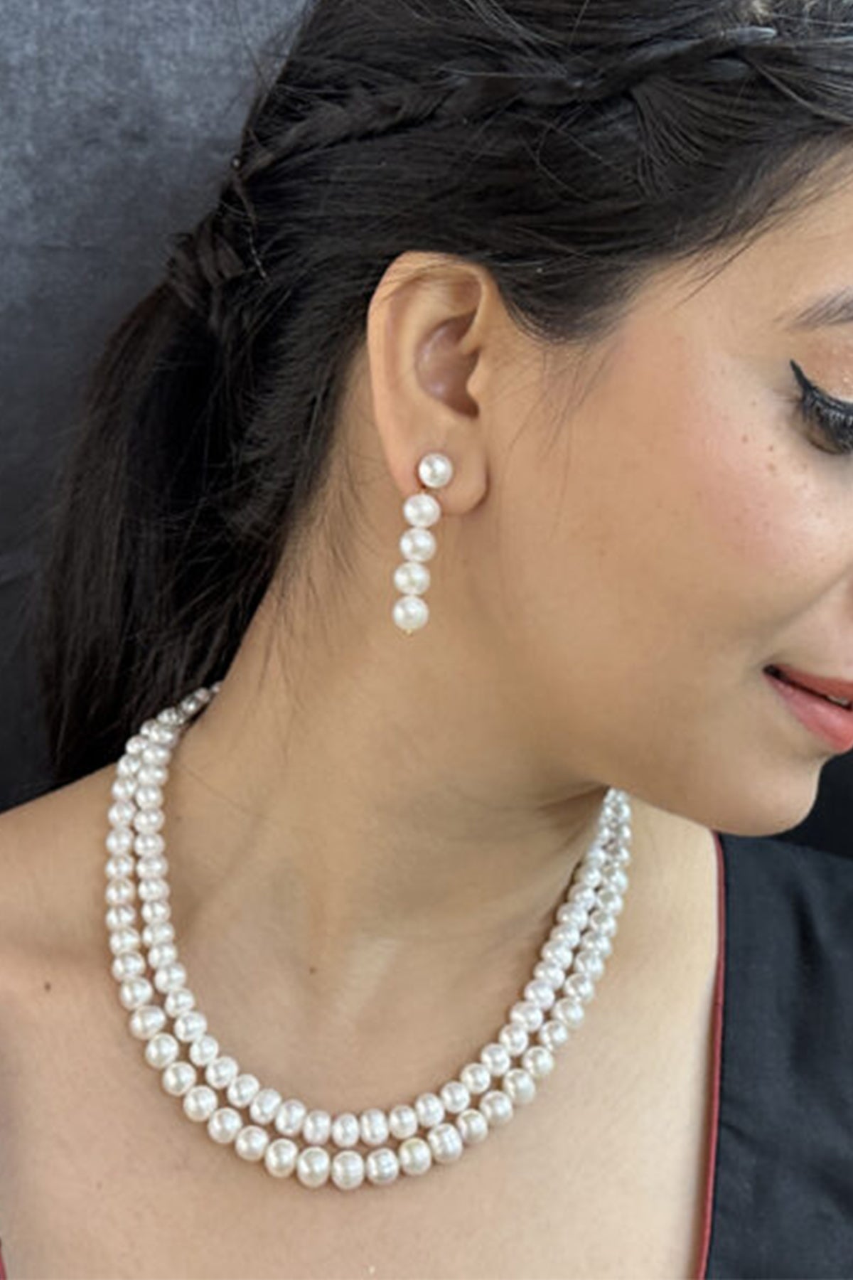 Buy White Alloy Pearl Jewellery Set for women by J Pearls online available at scrollnshops