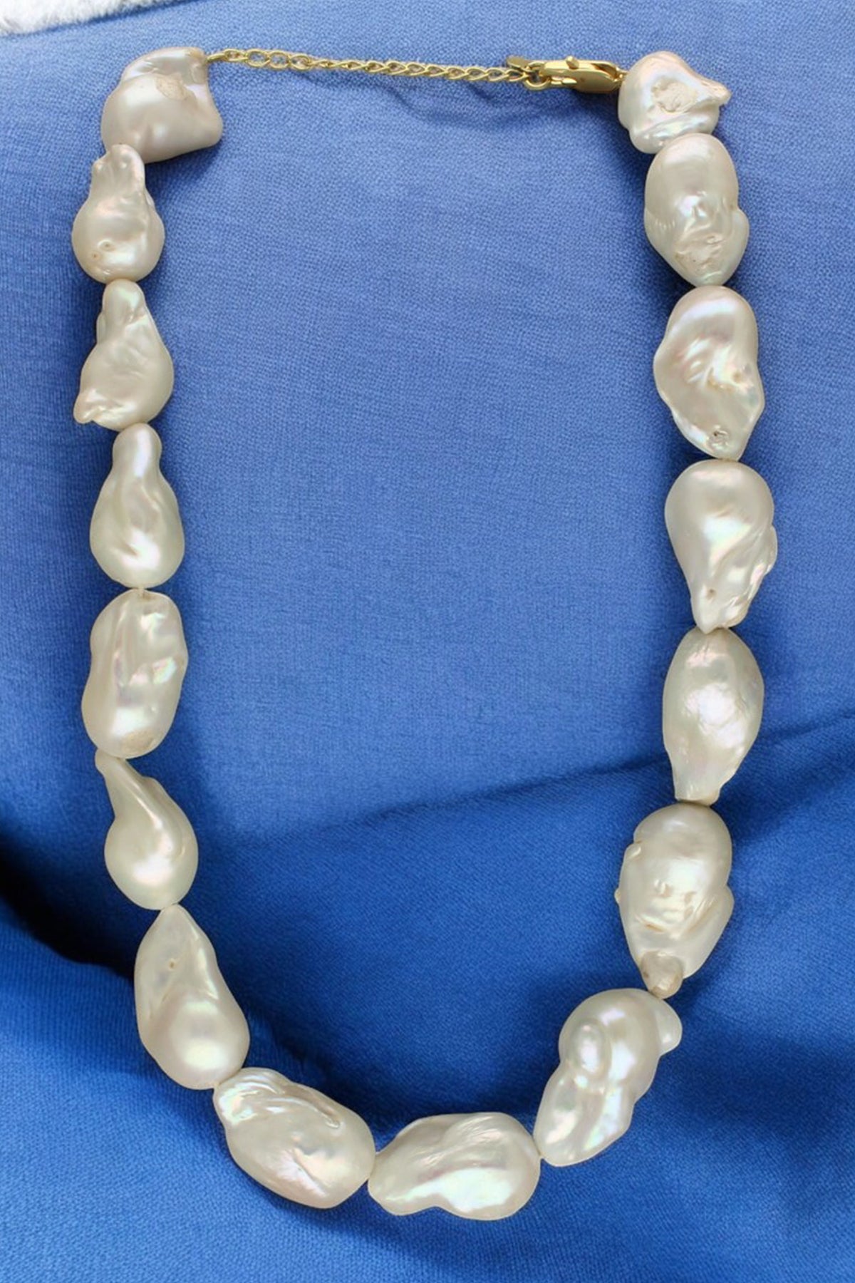 White Baroque Shaped Necklace