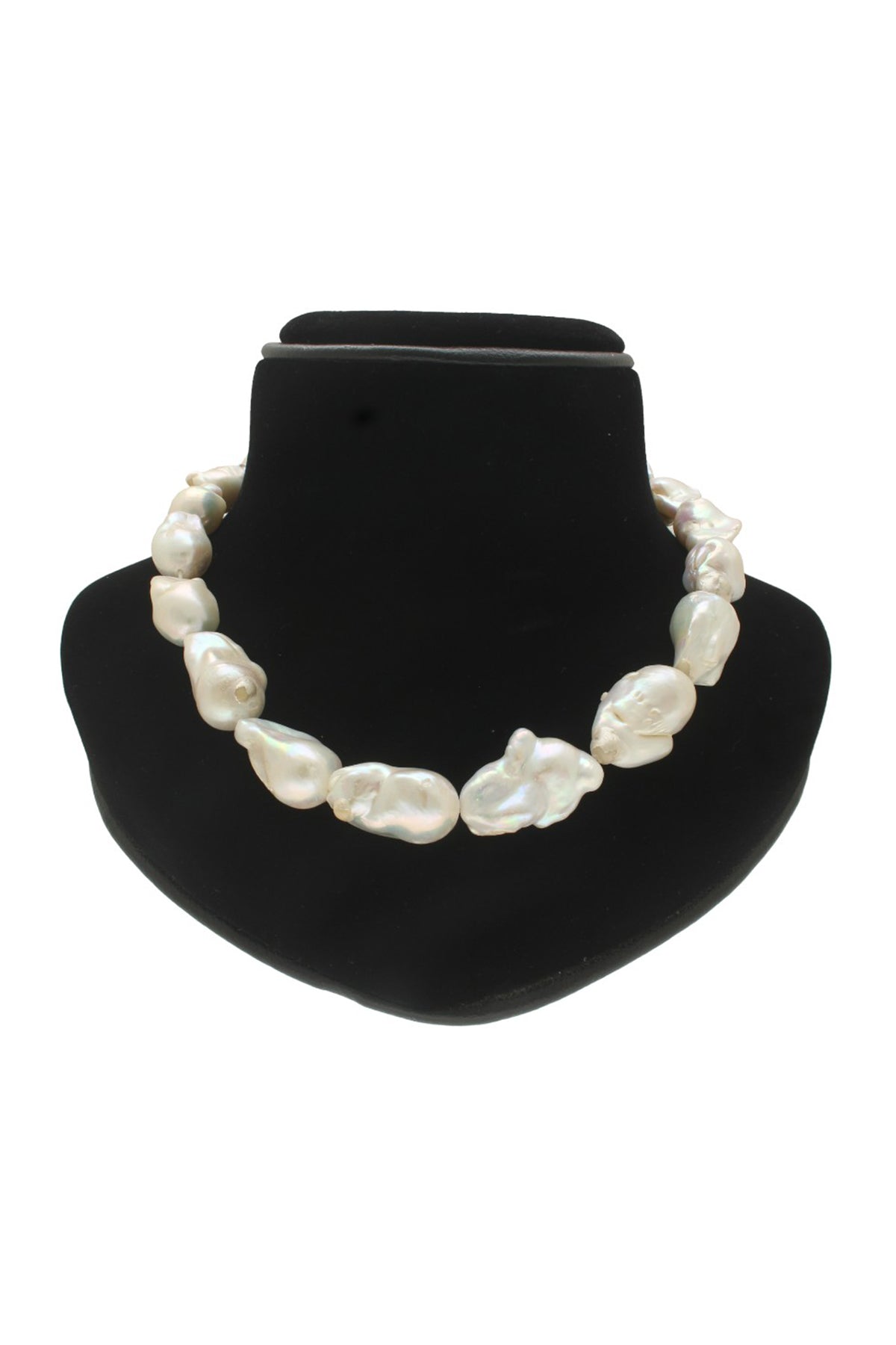 White Baroque Shaped Necklace