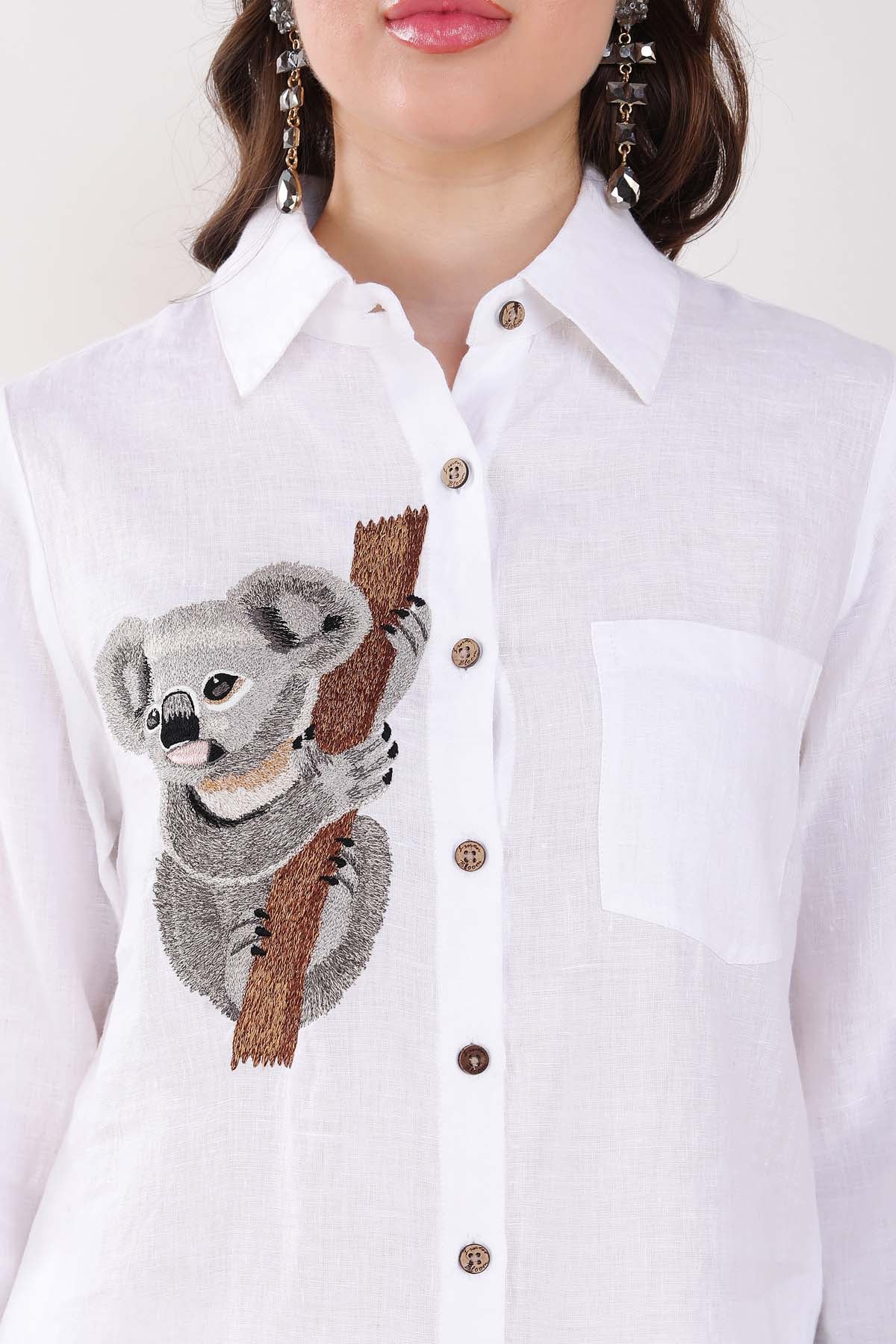 White Bear Embroidered Shirt