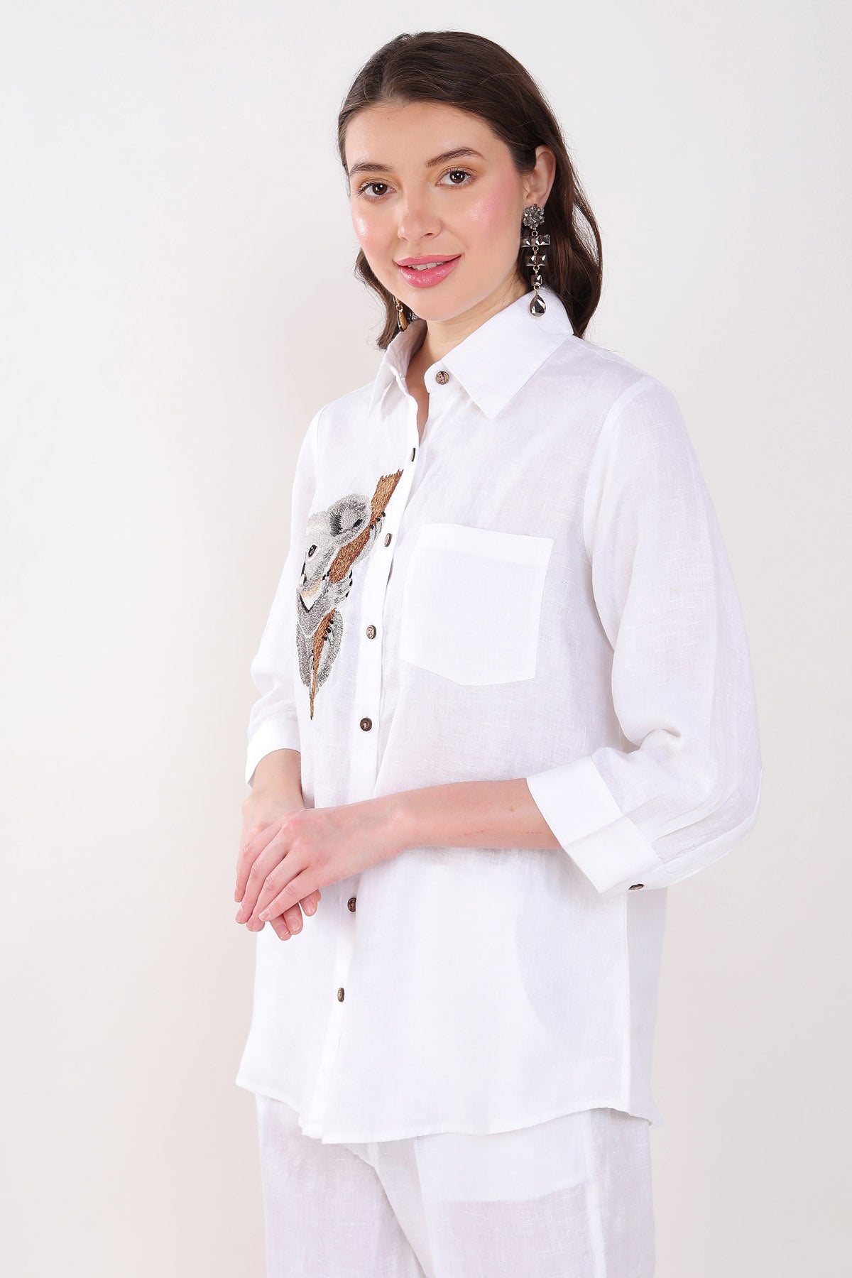 White Bear Embroidered Shirt