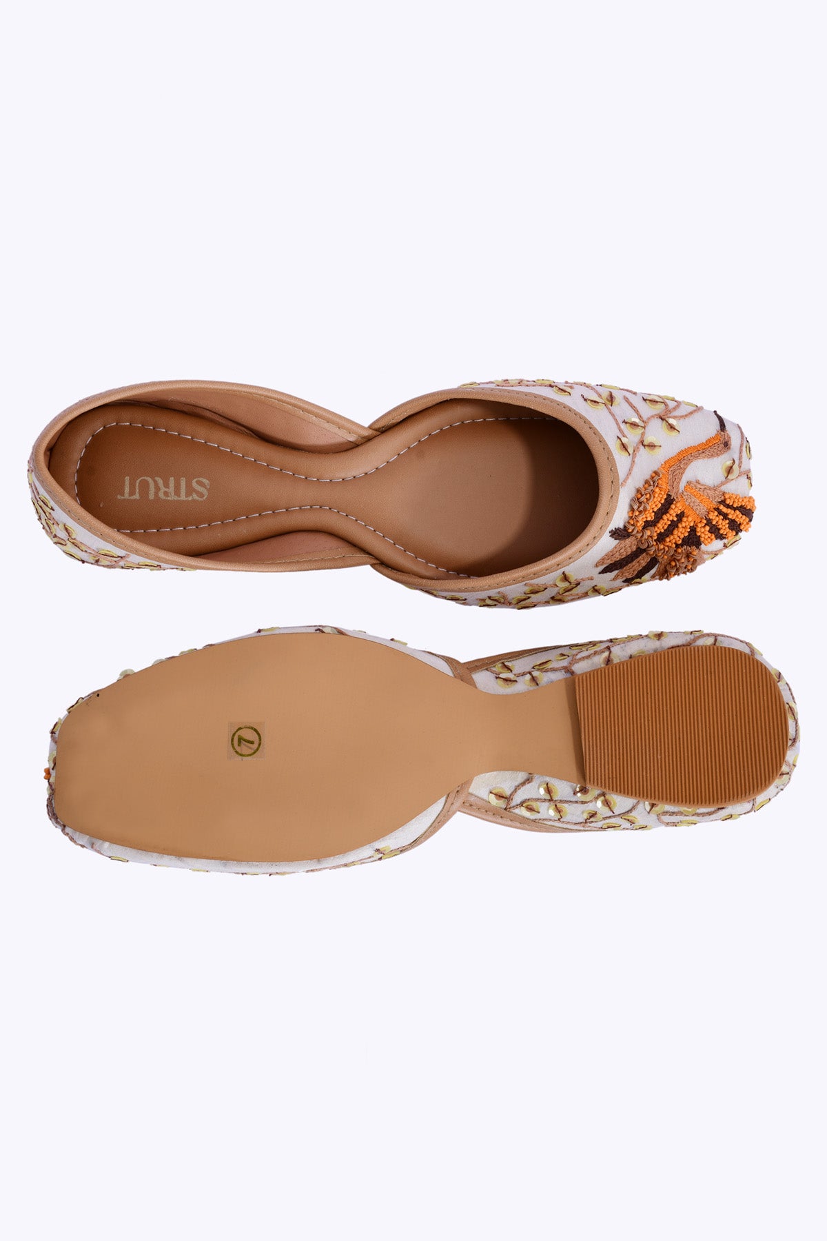 White Bird Embroidered Jutti