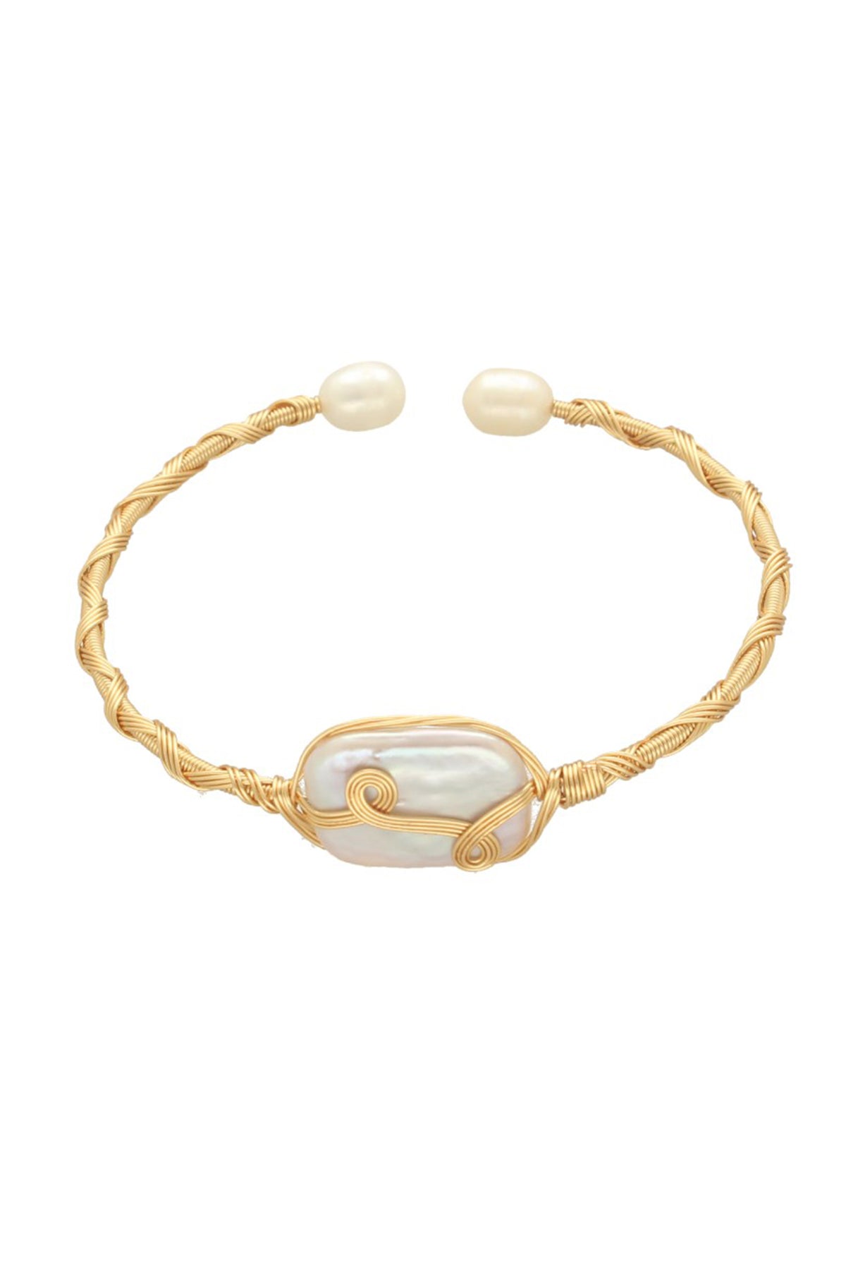 White Button Shaped Bracelet