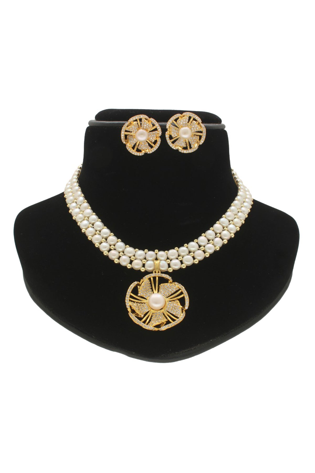 White Button Shaped Jewellery