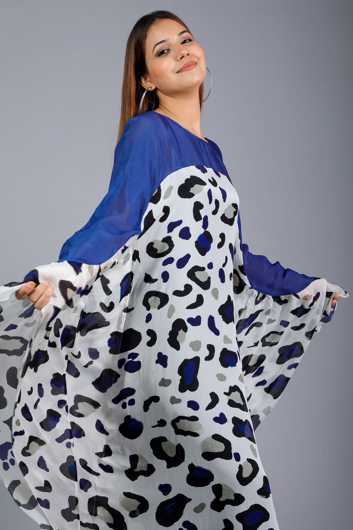 White Chiffon Flowy Kaftan