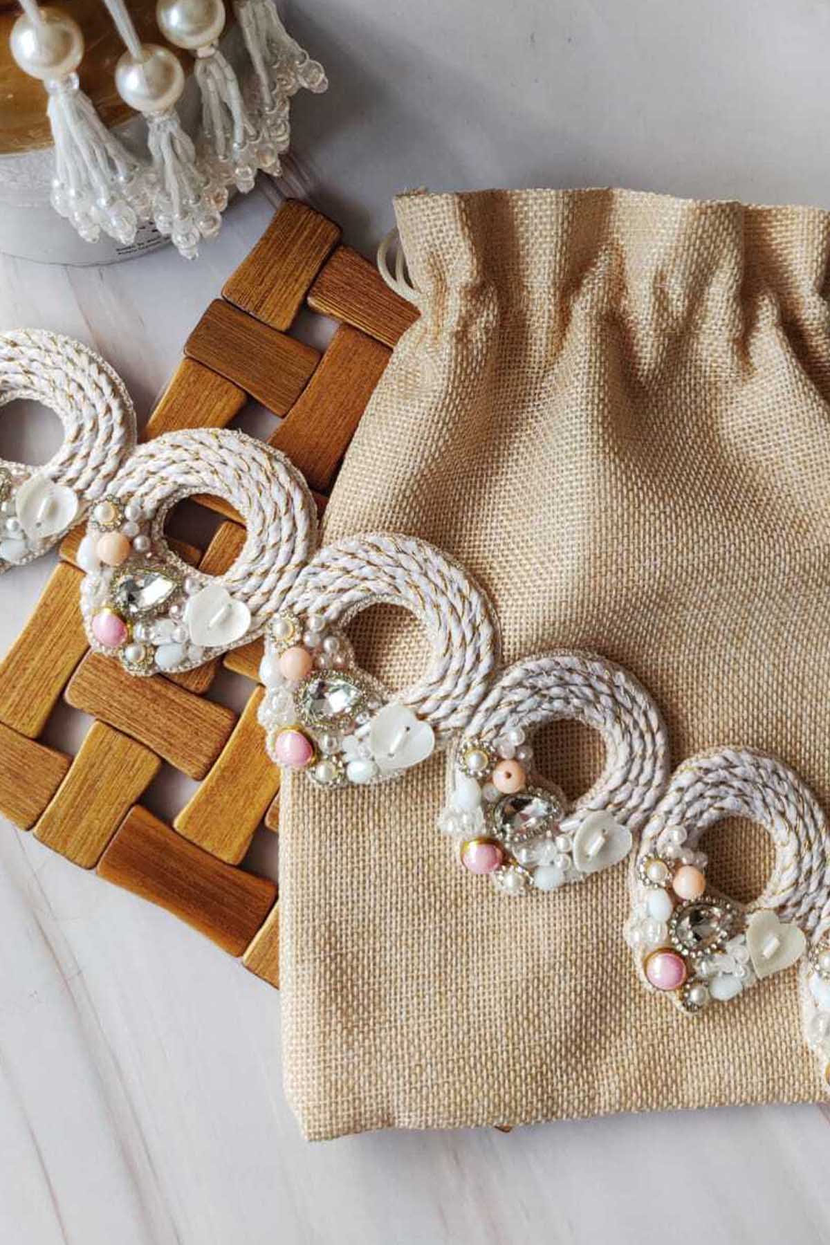 White Circular Handcrafted Belt