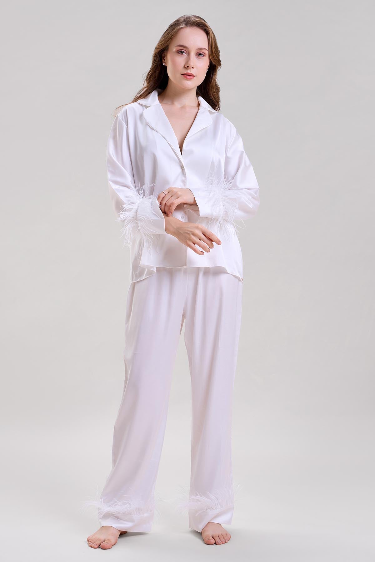 Buy White Collar Shirt & Pyjama by Mysthelle for women online at ScrollnShops