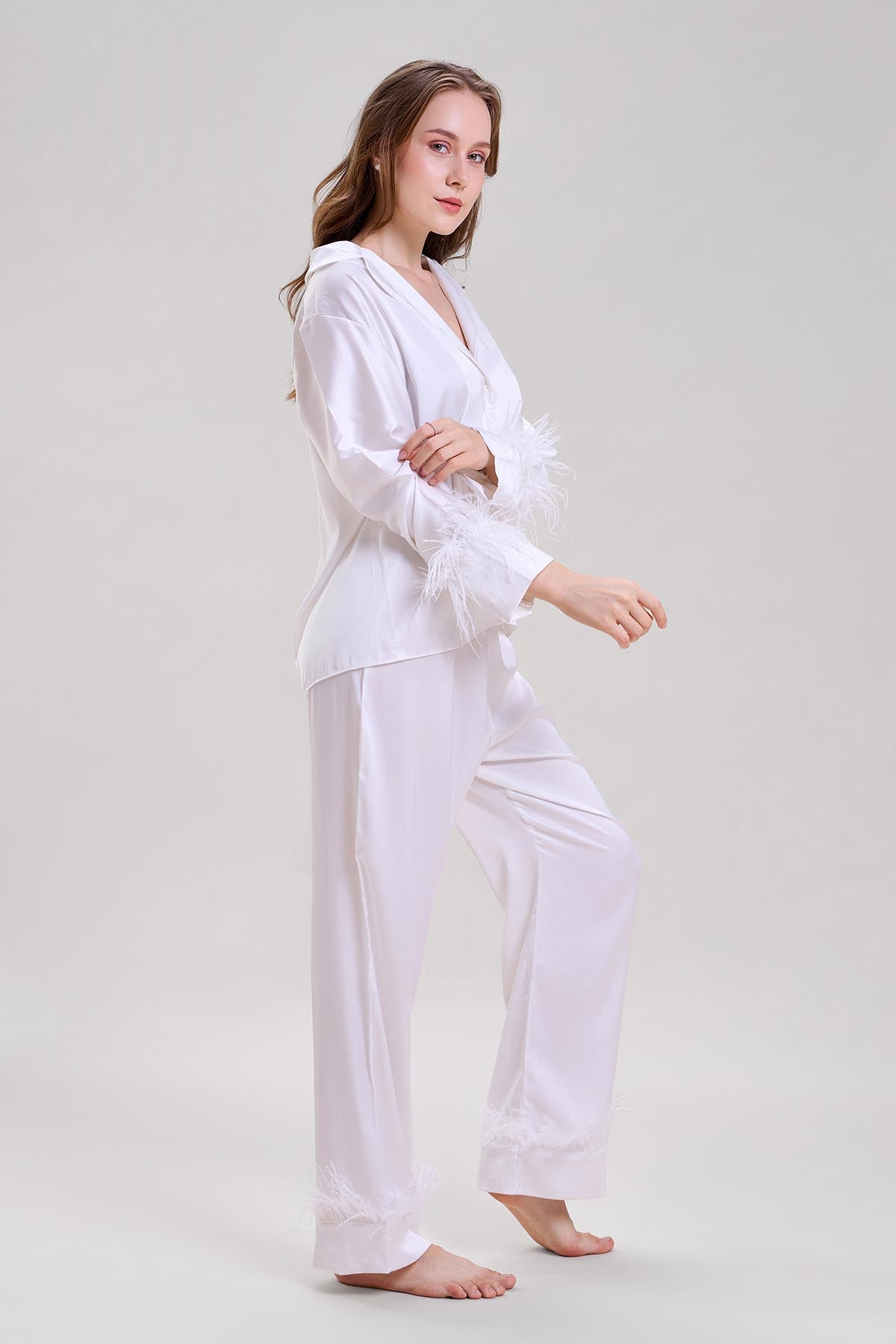 White Collar Shirt & Pyjama