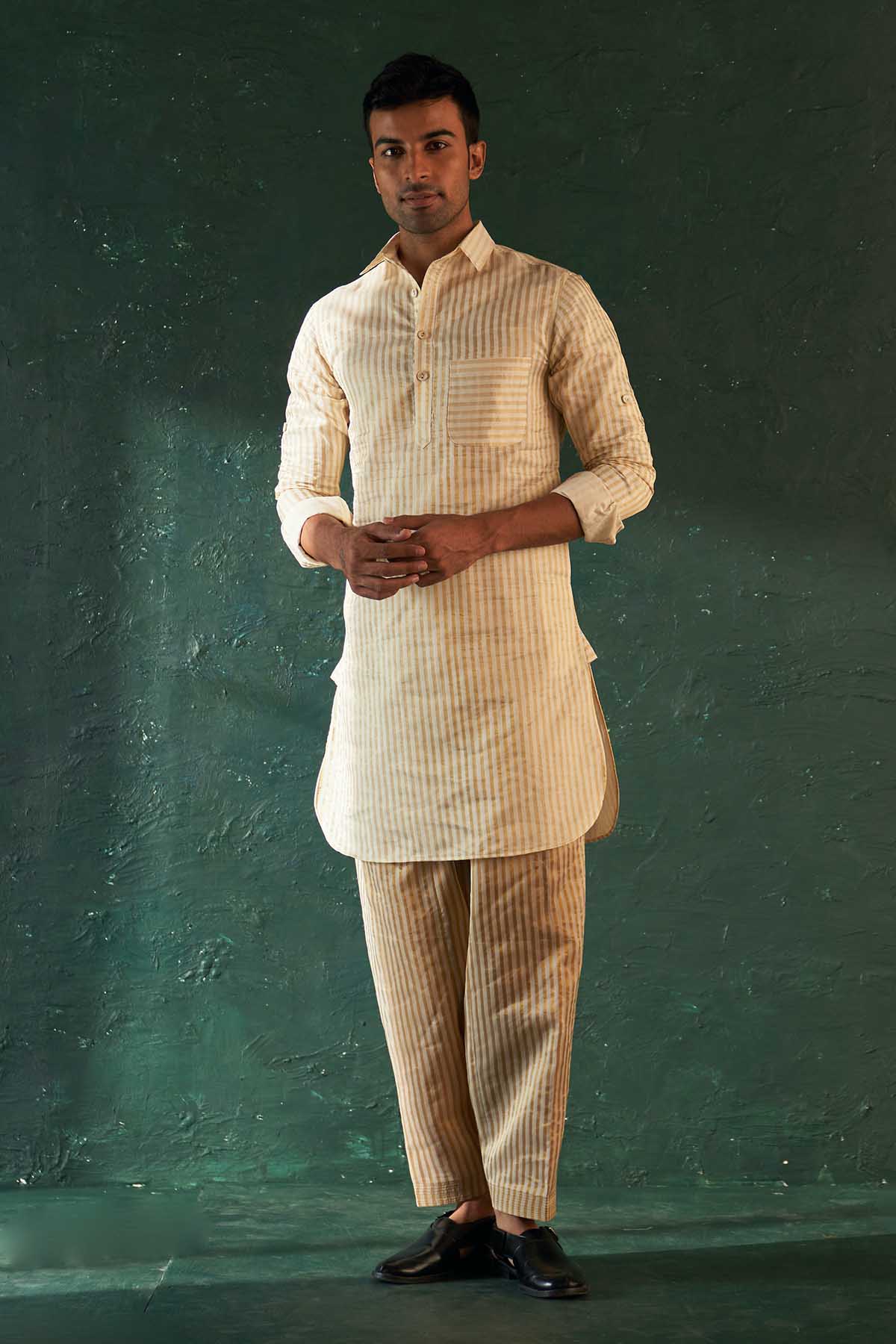 White Collar Shirt & Salwar