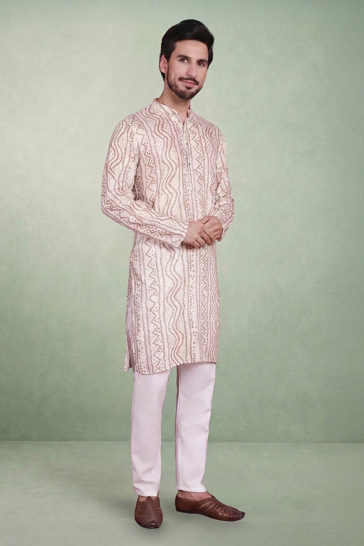 Buy White Cotton Bandhani Kurta Set for women by Priyanka Jain online available at scrollnshops