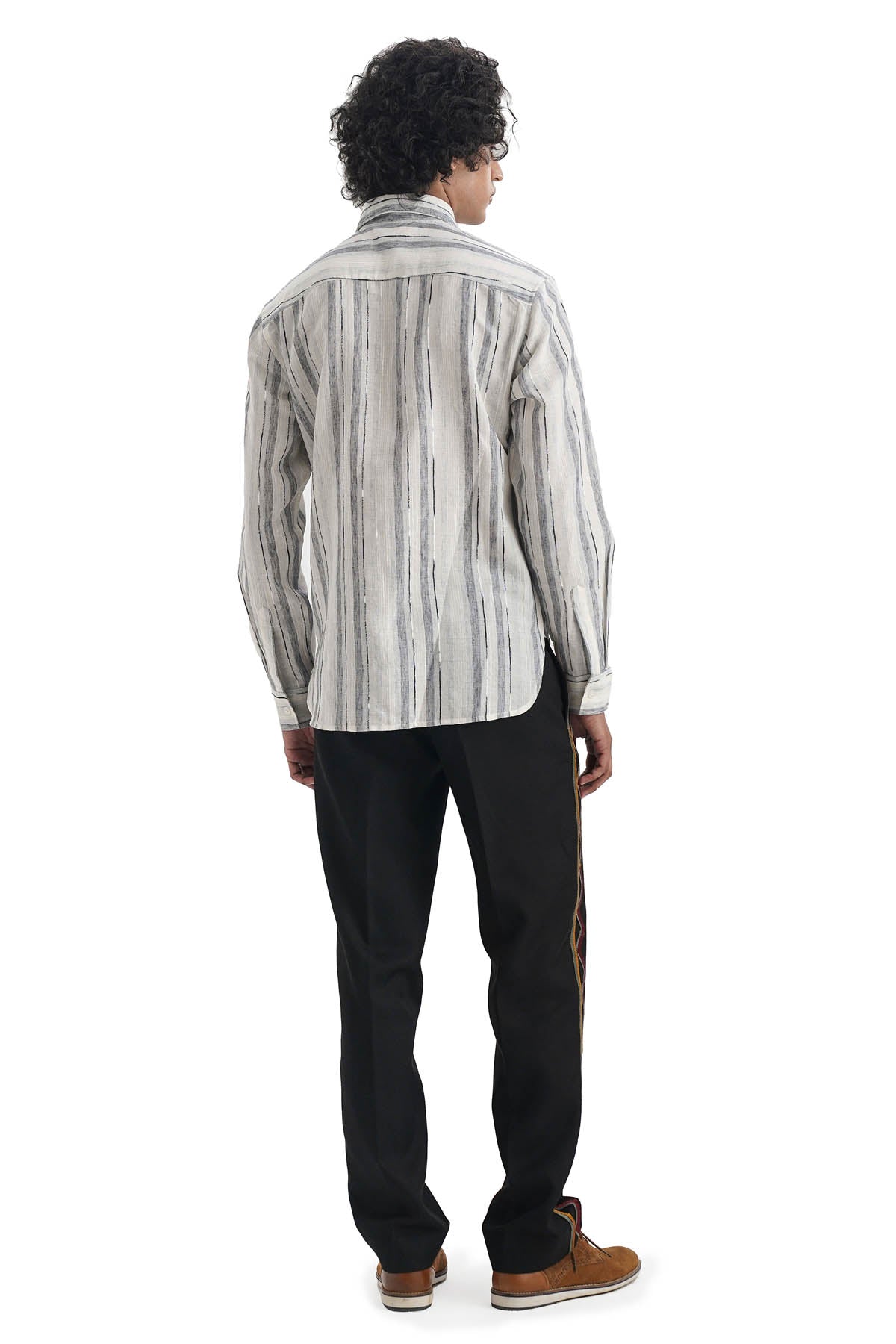 White Cotton Embroidered Shirt