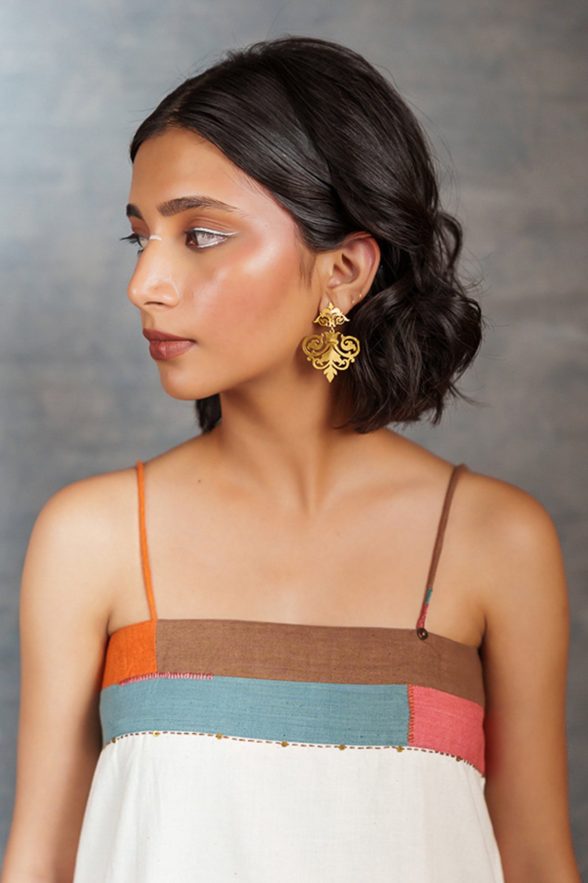 White Cotton Sleeveless Tunic