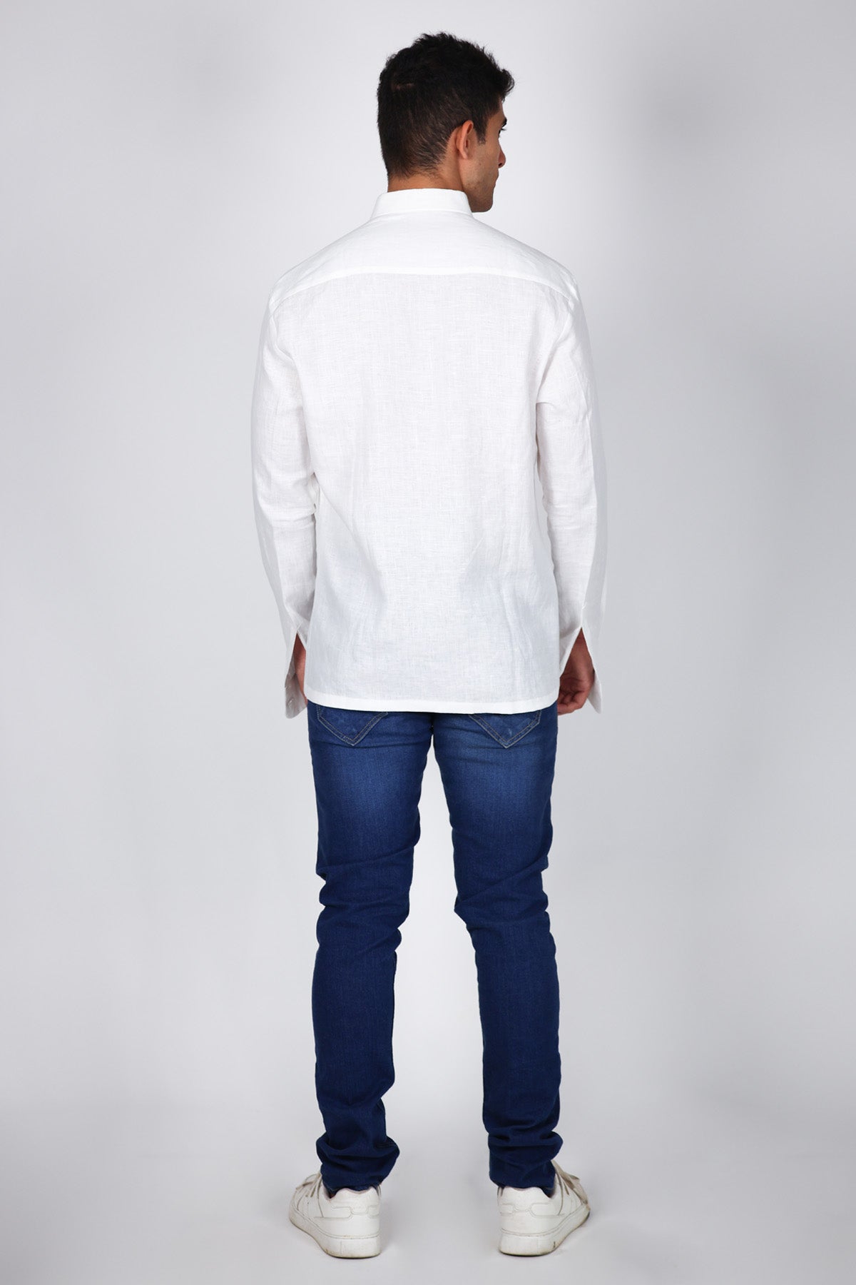 White Crafted Pintuck Shirt