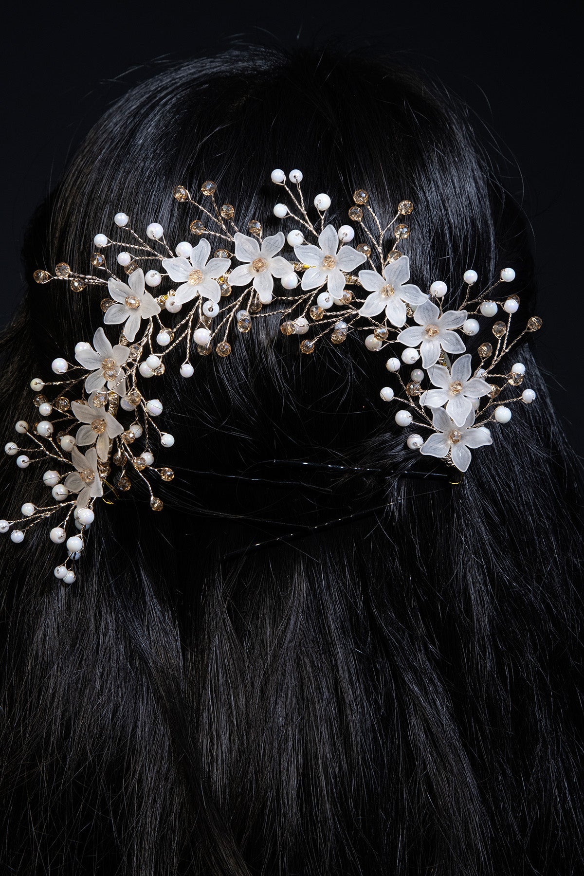 Buy White Crystal Bale Bun Clip by Beauty Spot Jewellery for Women online at ScrollnShops