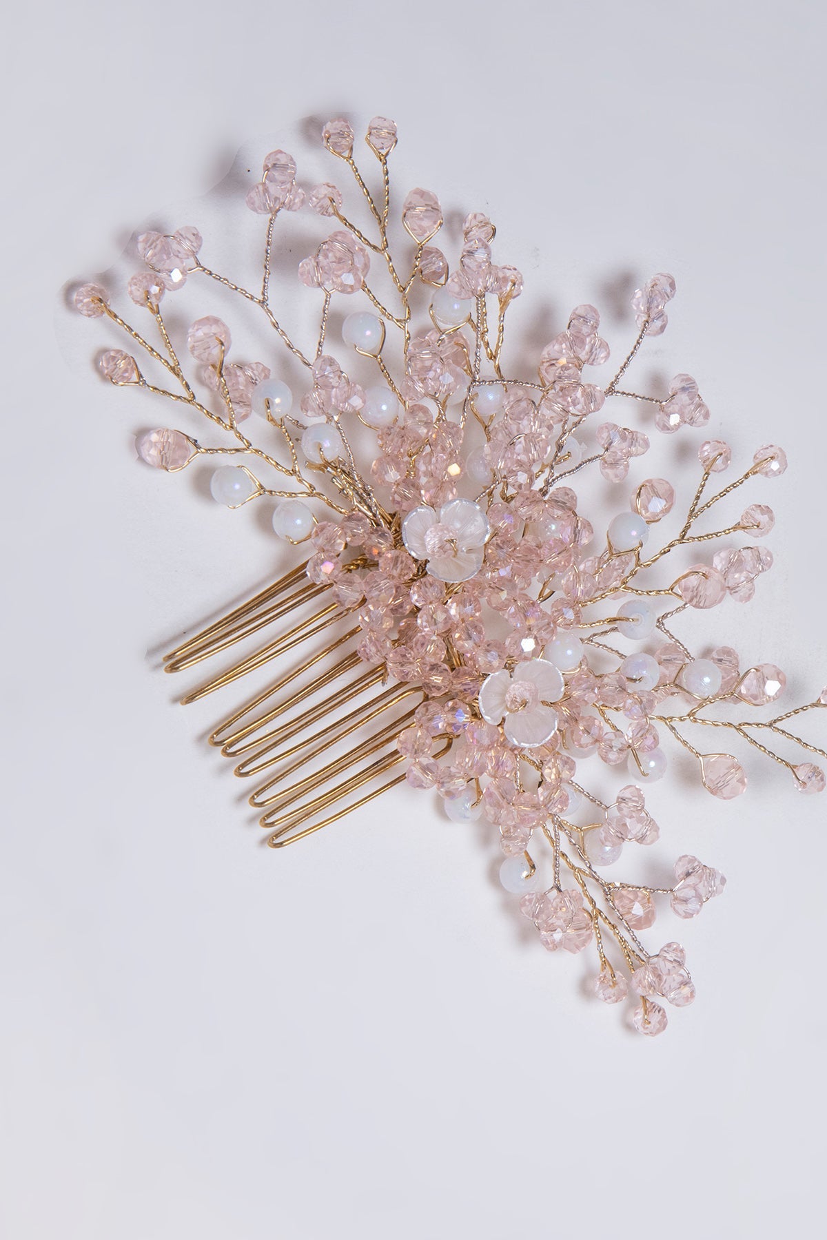 Buy White Crystal Studded Hair Comb by Beauty Spot Jewellery for Women online at ScrollnShops
