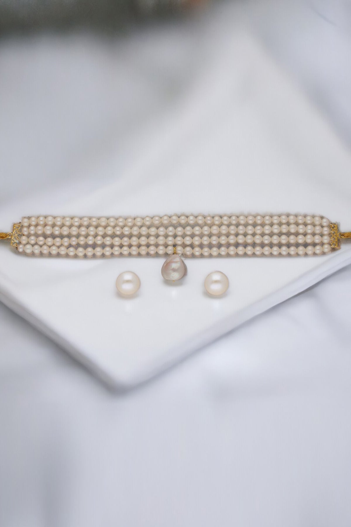 White Cubic Zirconia Choker Set