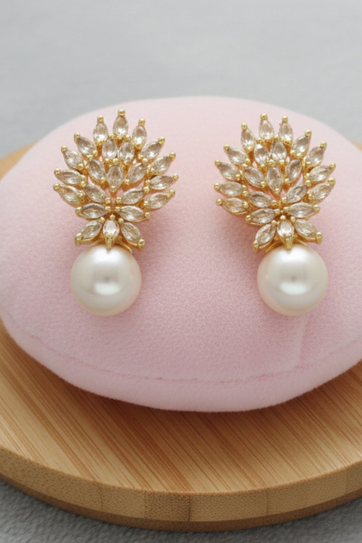 Buy White Cubic Zirconia Earring for women by J Pearls online available at scrollnshops