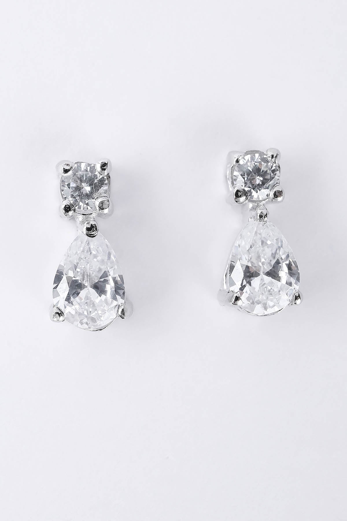 White Cubic Zirconia Earrings