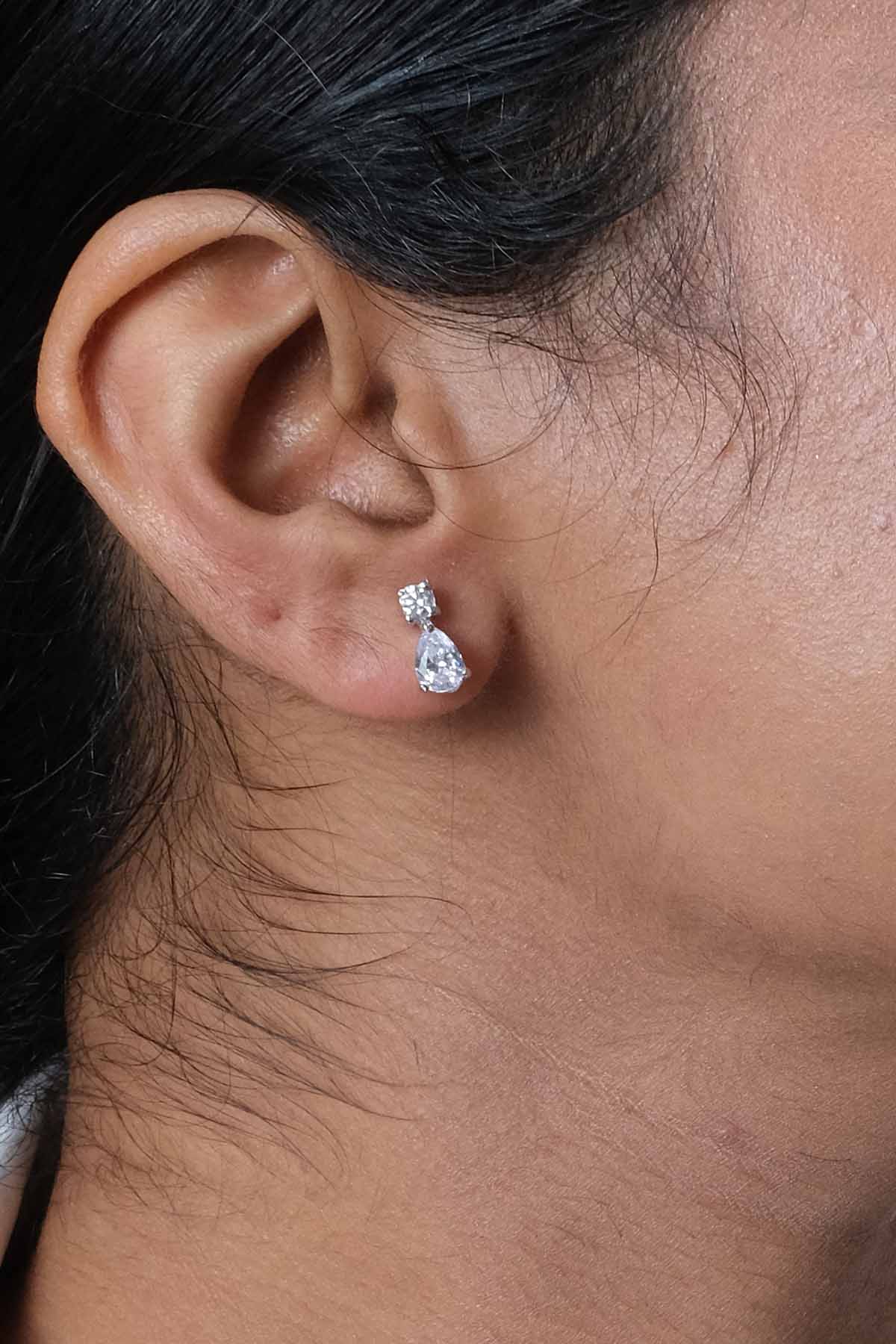 White Cubic Zirconia Earrings