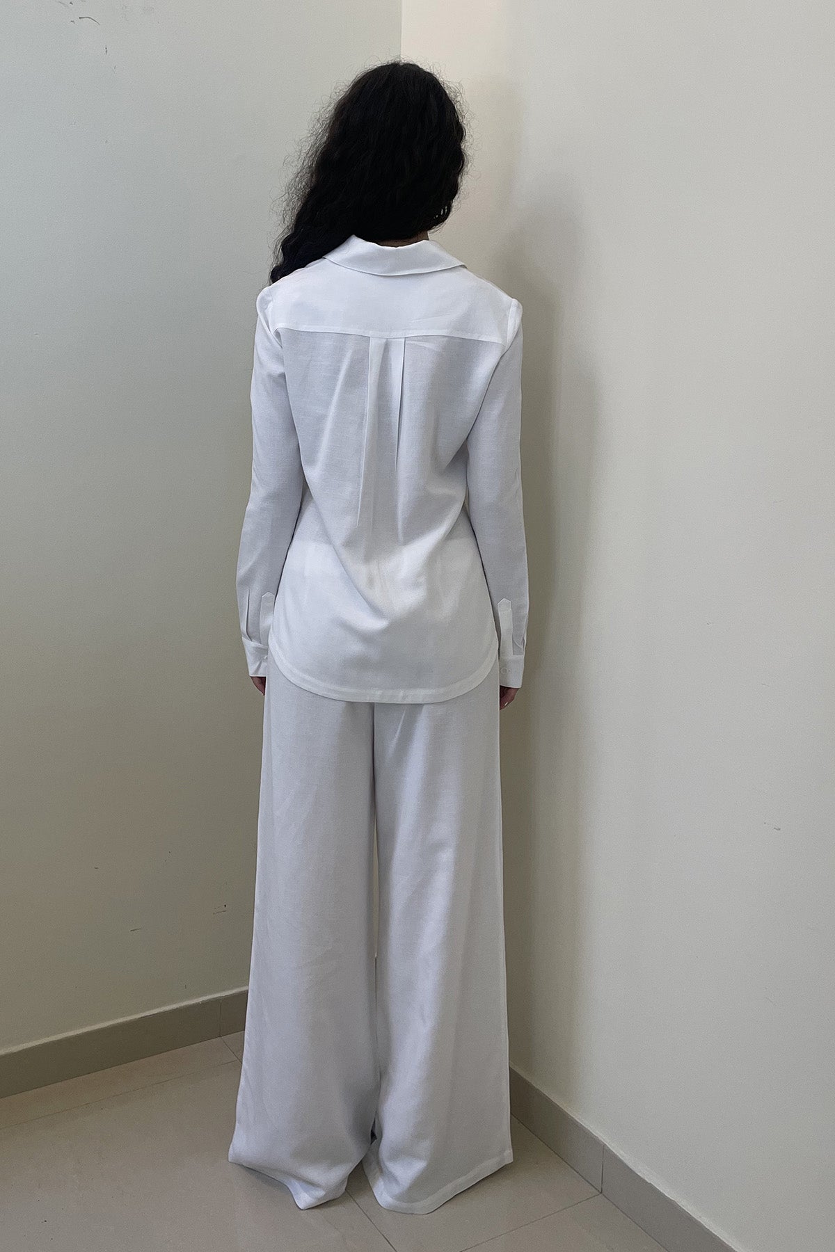 White Double Front Pocket Shirt