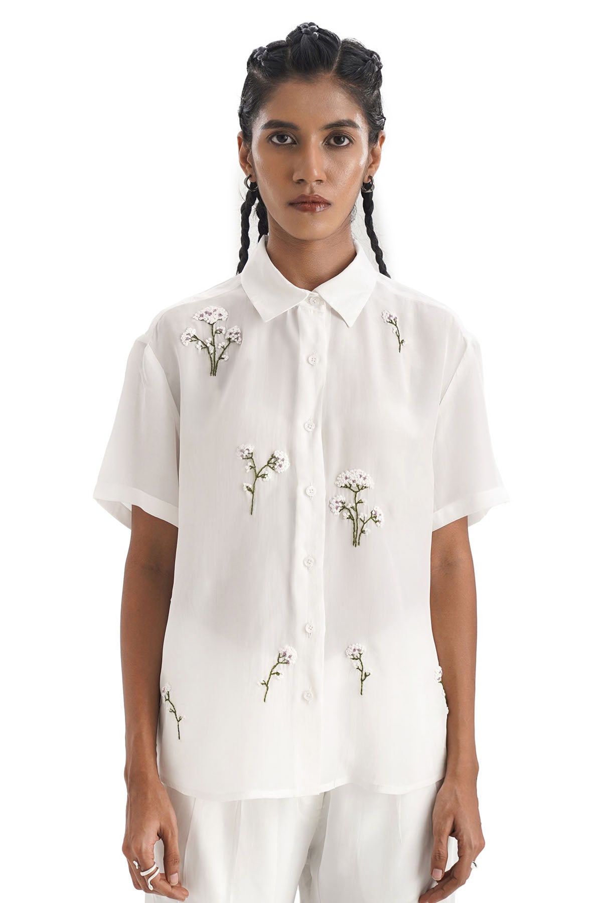 White Embroidered Co-ord Set