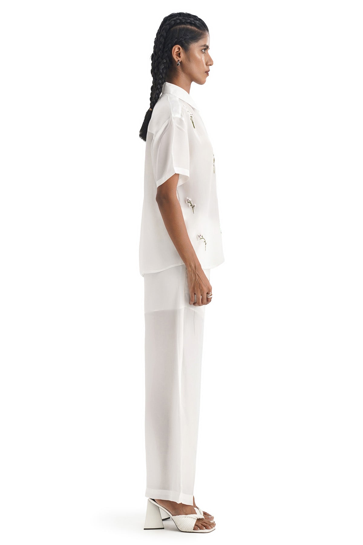 White Embroidered Co-ord Set