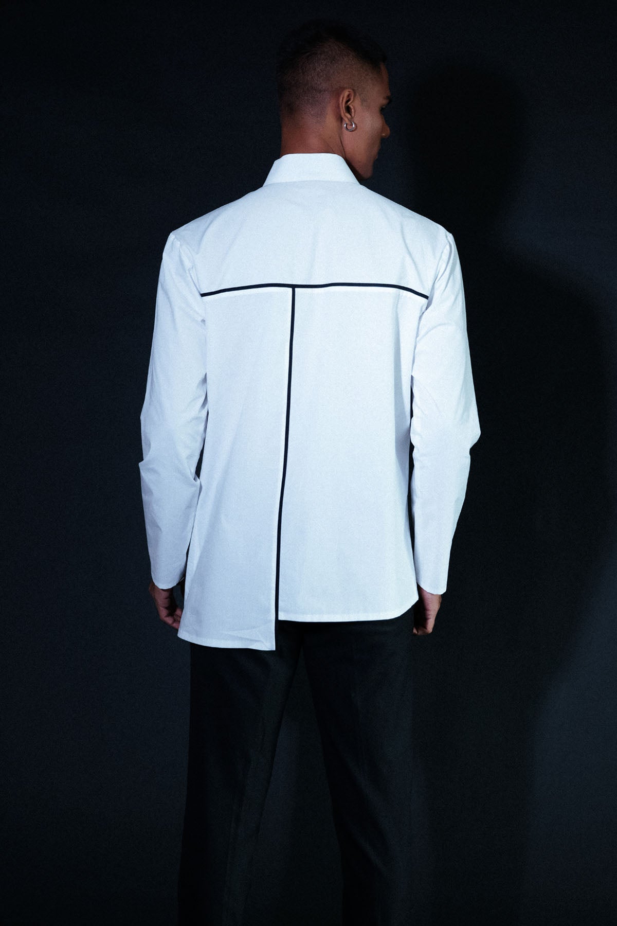 White Embroidered Kantha Shirt