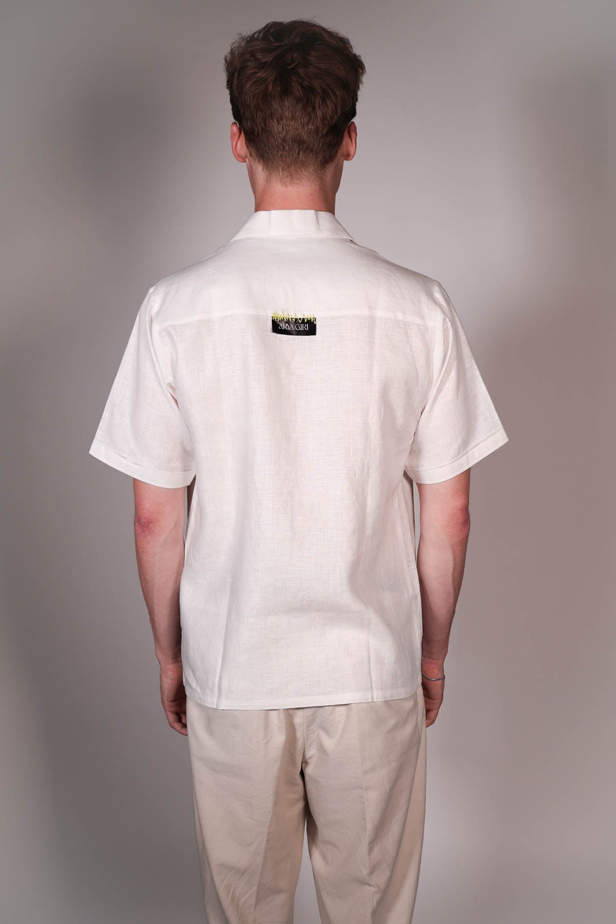 White Embroidered Logo Shirt