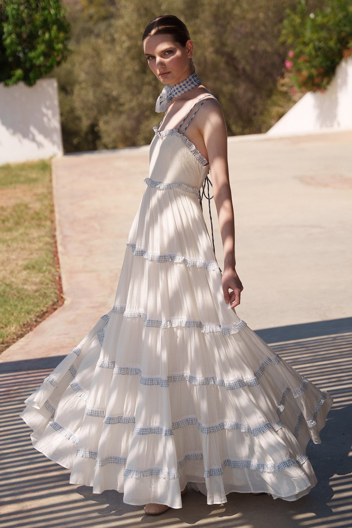 White Embroidered Maxi Dress