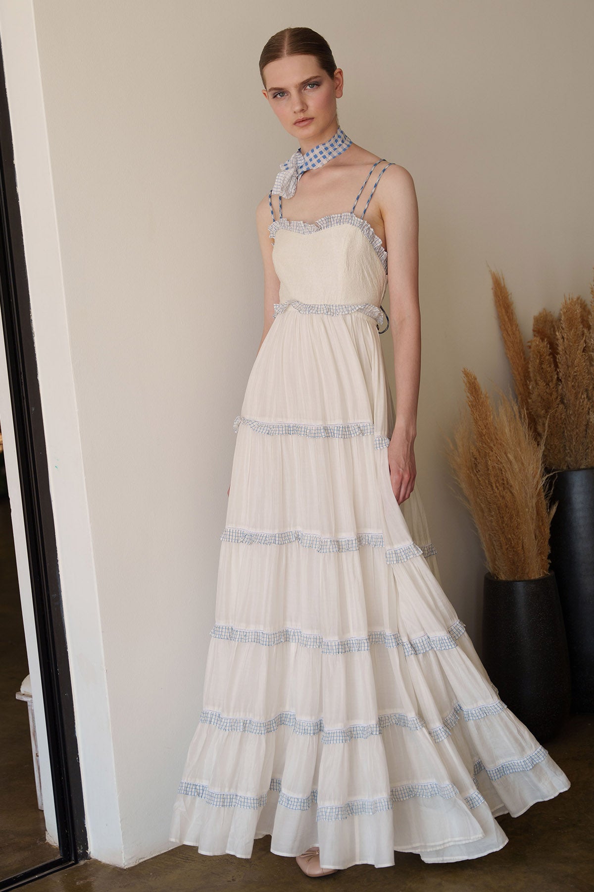 White Embroidered Maxi Dress