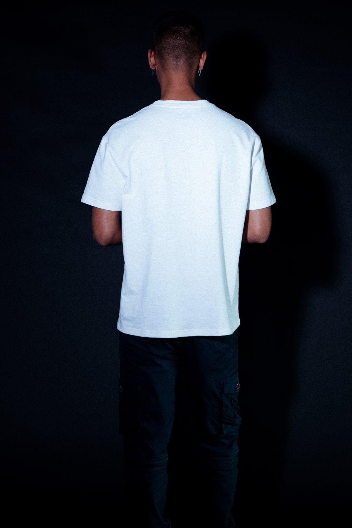 White Embroidered Moon T-Shirt