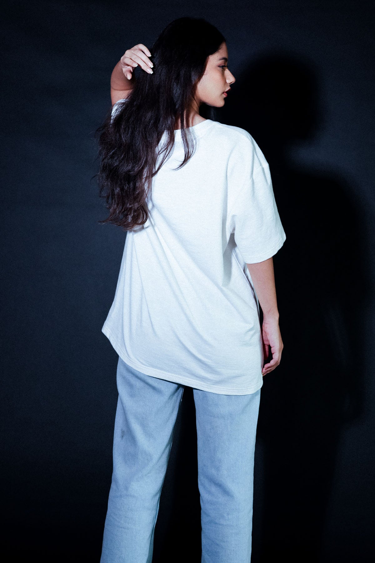 White Embroidered Motif T-Shirt