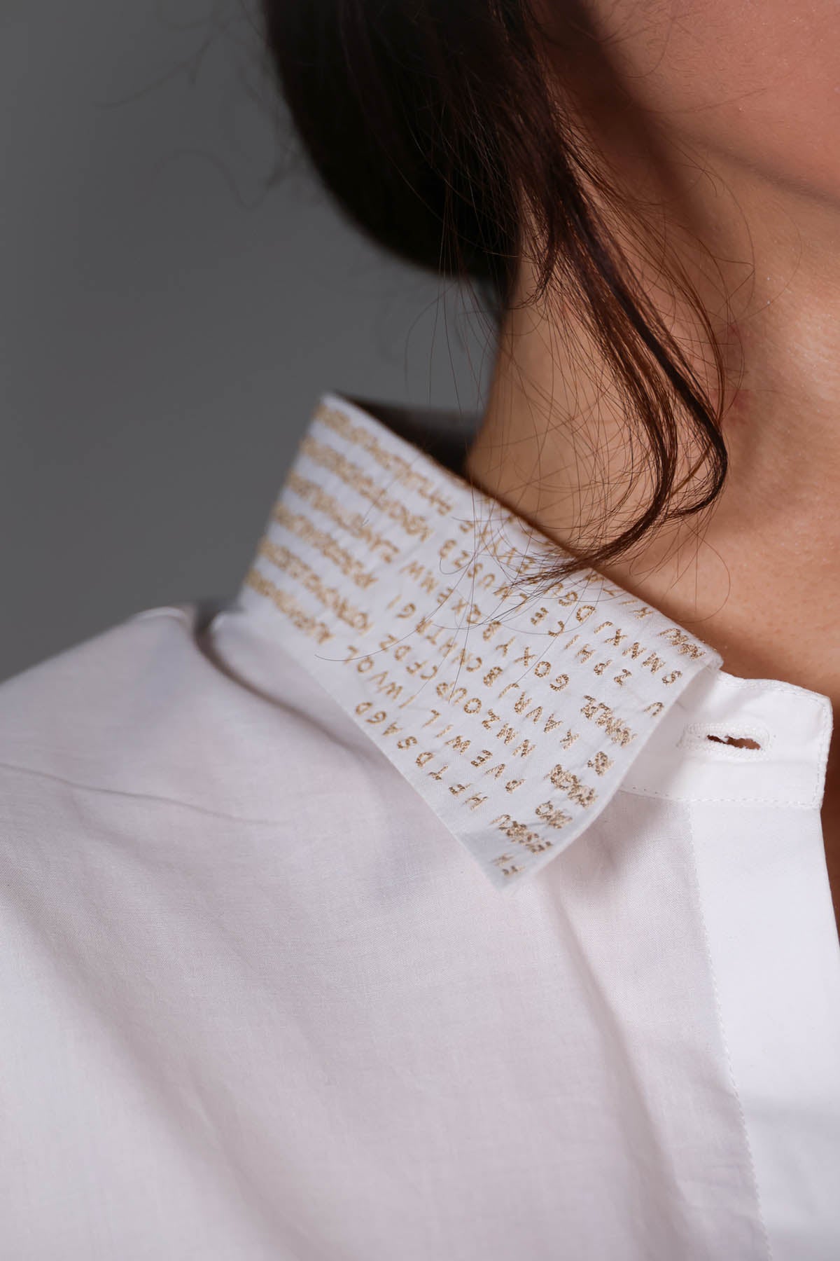 White Embroidered Relaxed Shirt