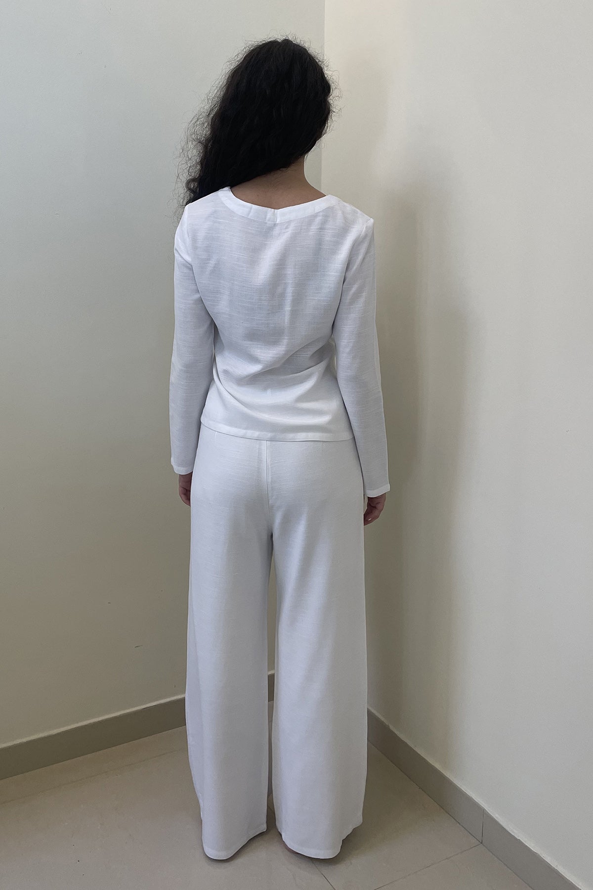 White Embroidered Shirt & Pants