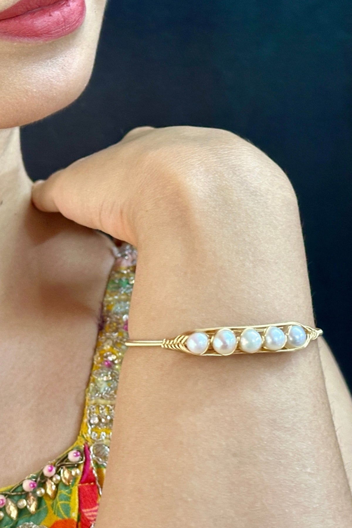 Buy White Five Pearl Round Bracelet for women by J Pearls online available at scrollnshops