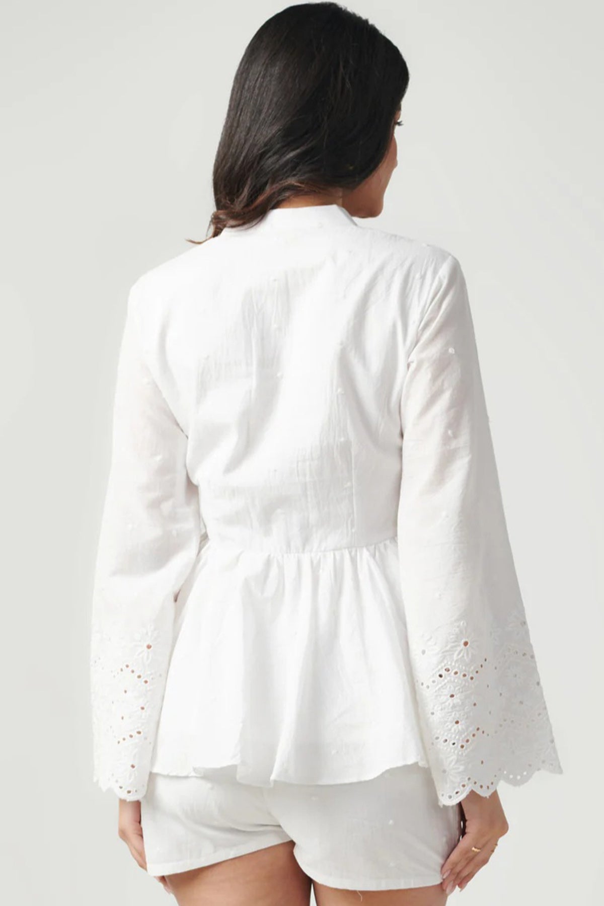 White Flowy Chikankari Chic Top