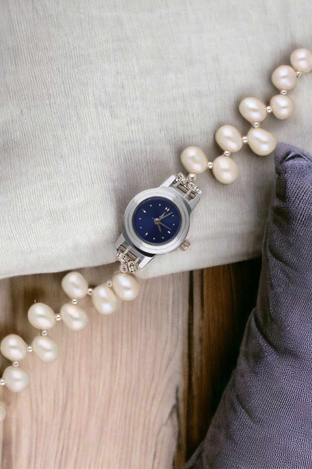 Buy White Fresh Oval Pearls Watch for women by J Pearls online available at scrollnshops